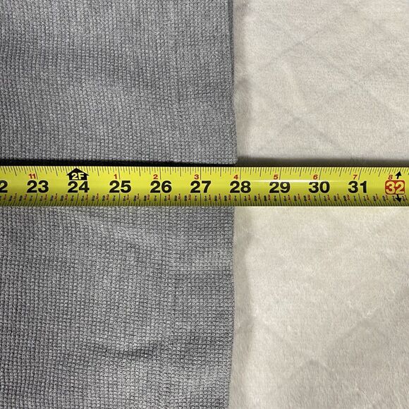 Vtg 90's Chaps Ralph Lauren Waffle Knit Sweater Gray Logo American Flag Men's Lg - Picture 6 of 7